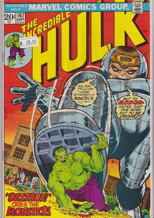 Hulk #167 (1973) Fine - French Comics Lovers