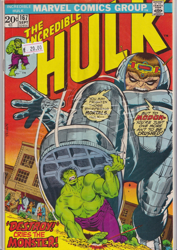 Hulk #167 (1973) Fine - French Comics Lovers