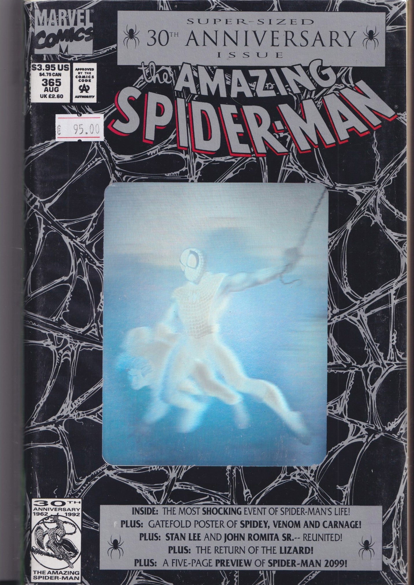 Spider-Man 30th Anniversary issues lot x4 ( 1992) Hologram covers 1° Spider-Man 2099 Very Fine