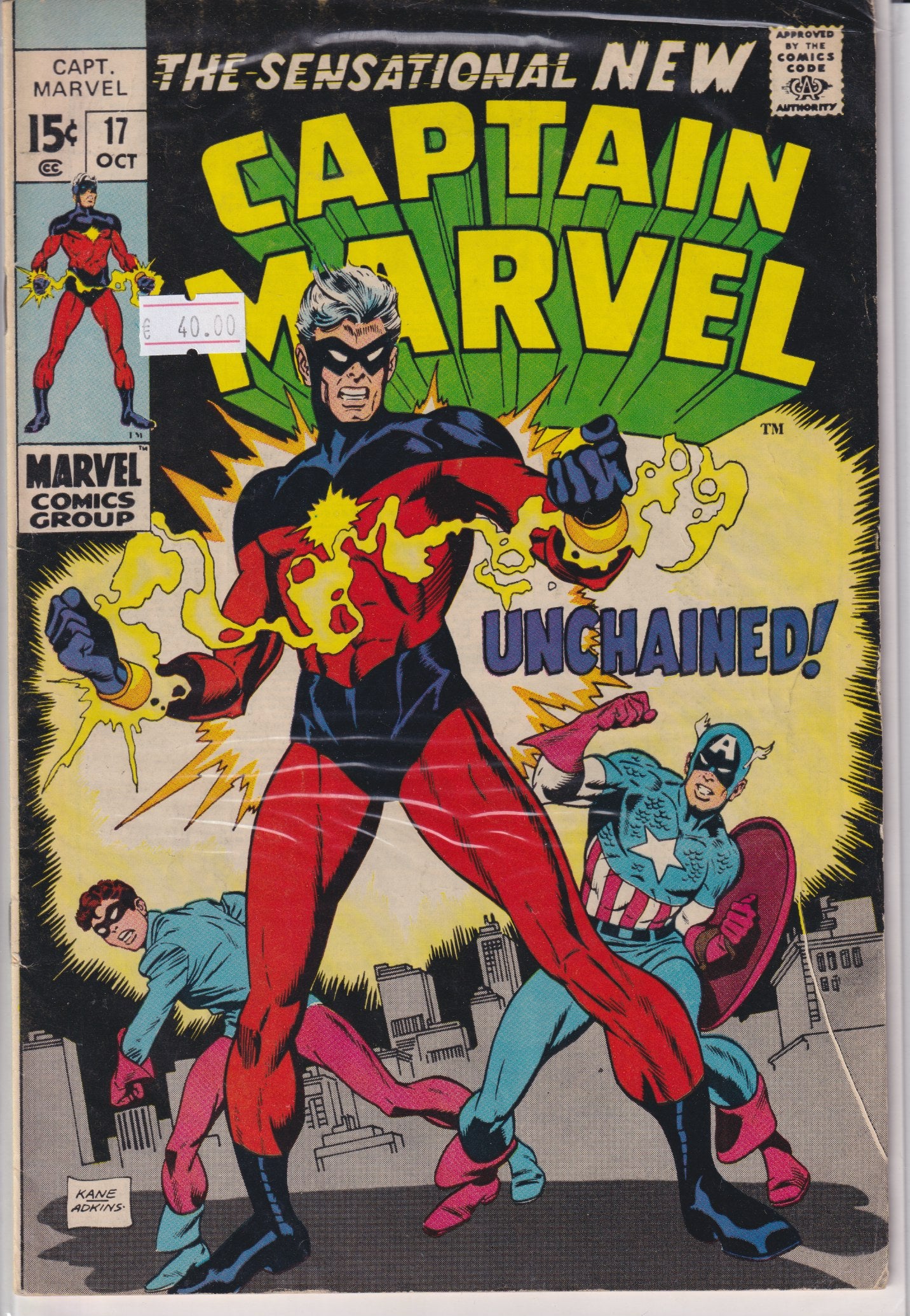 Captain Marvel #17 ( 1969) 1° full New Cap VF - French Comics Lovers