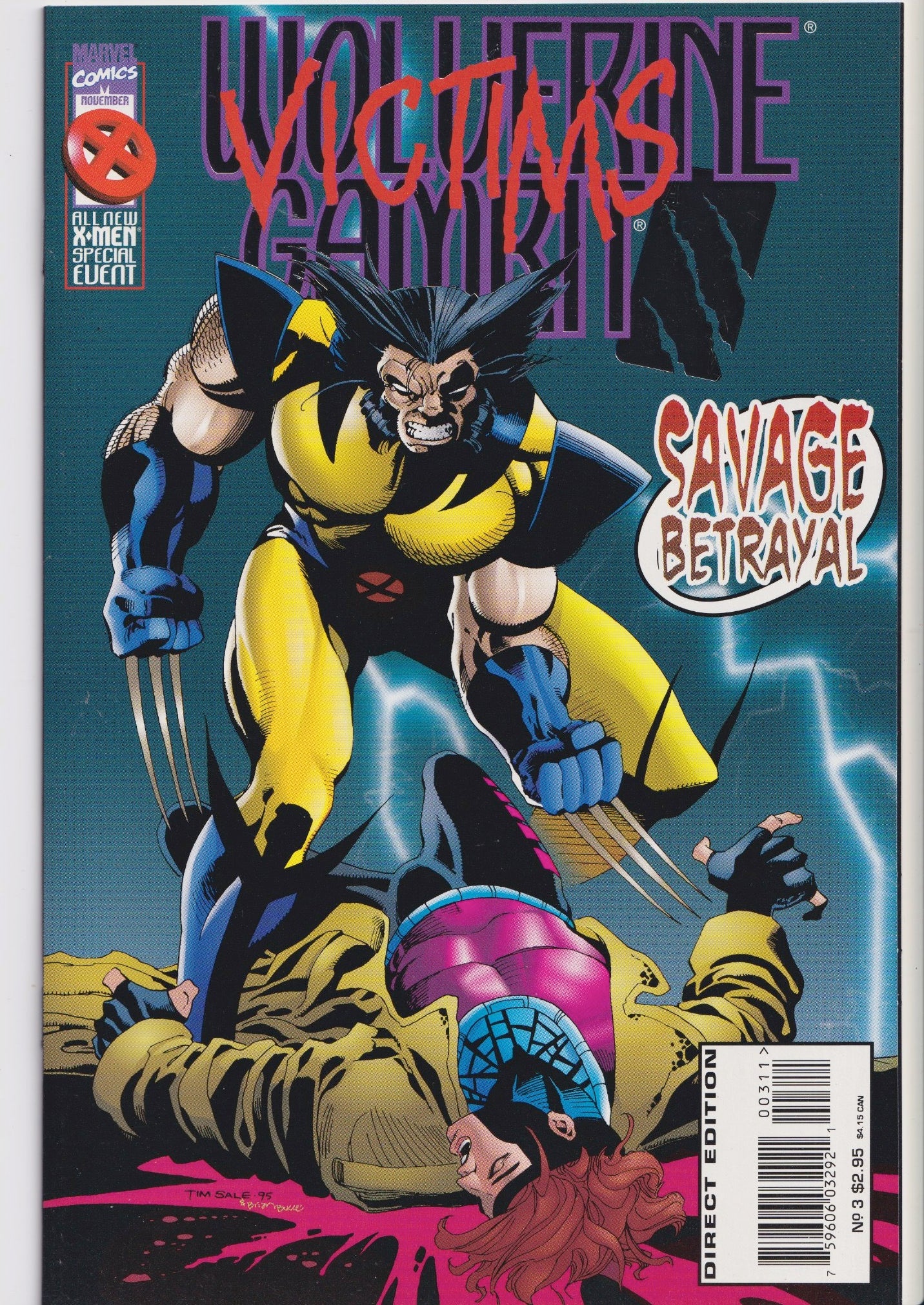 Wolverine & Gambit Victims (1995) Full #1-4 set Loeb+Sale VF
