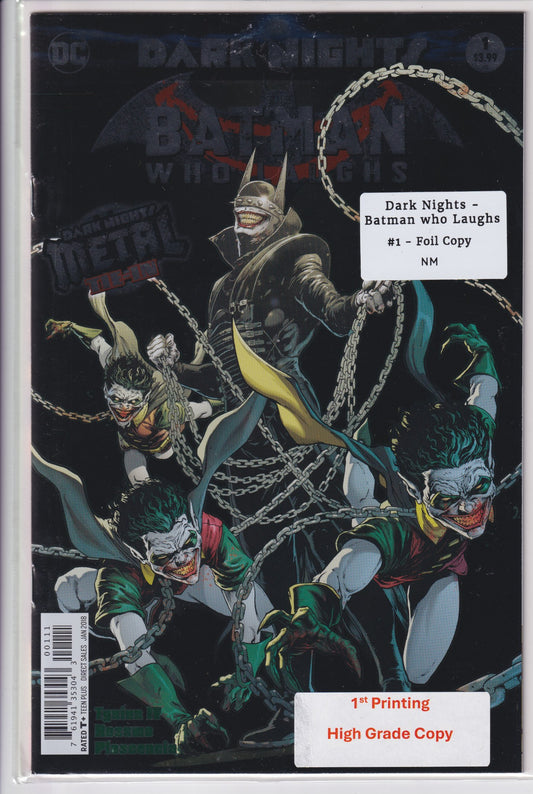 Batman who laughs (2018) Dark Nights Metal Batman Joker Foil Cover VF - French Comics Lovers