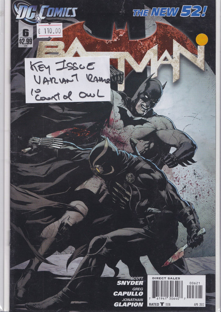 Batman #6 (2006) variant 1° Court of Owl VF - French Comics Lovers