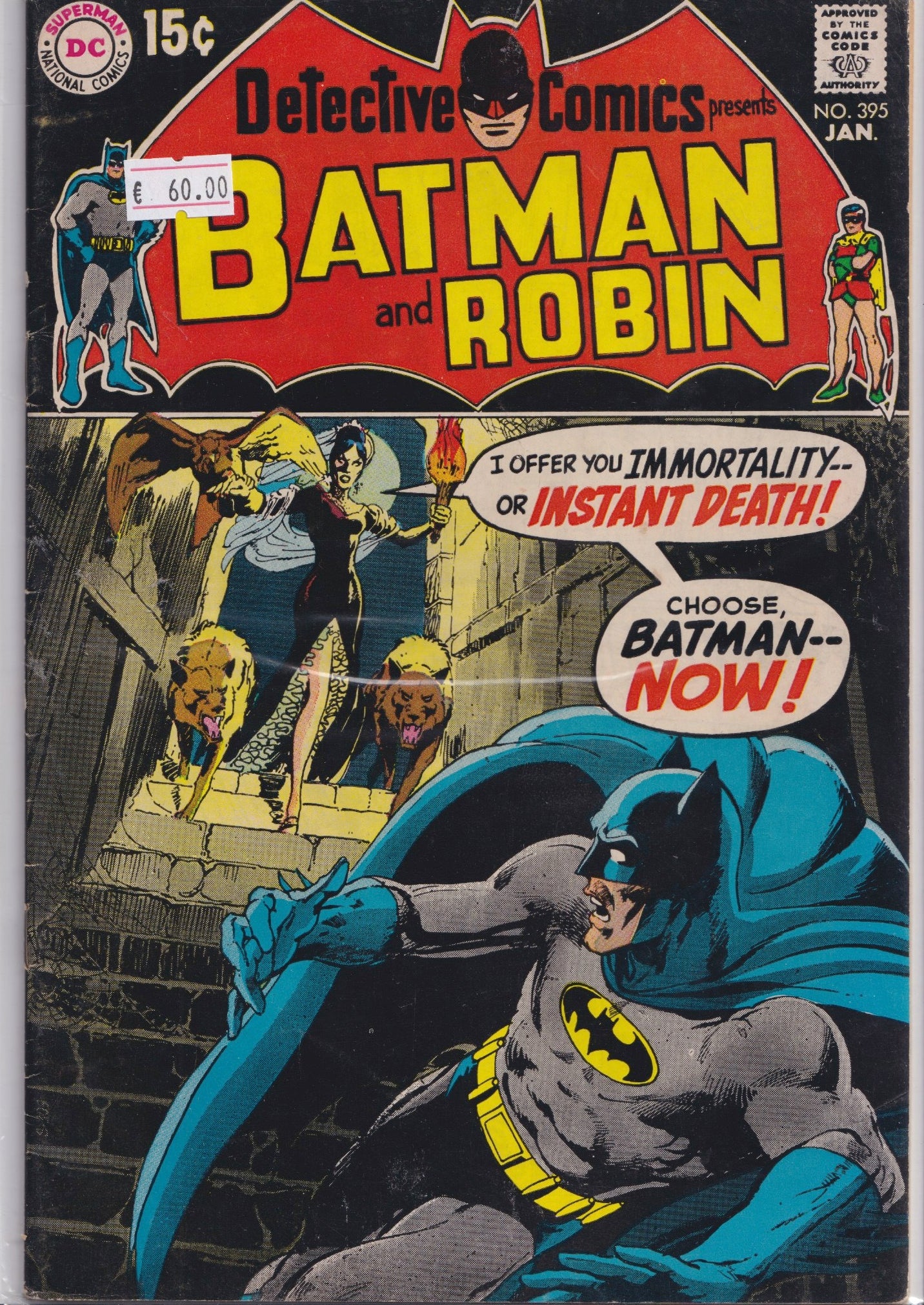Detective Comics #395 (1969) 1° Batman Neal Adams F+ - French Comics Lovers