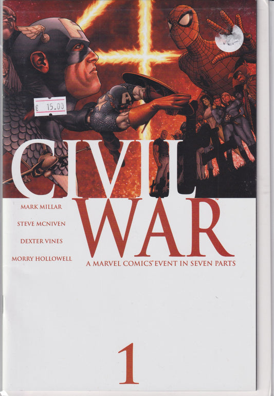 Civil War #1-7 (2006) Full set Classic Marvel storyline VF - French Comics Lovers