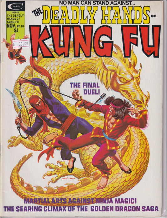 Deadly Hands of Kung Fu #18 (1975 Magazine) Fine - French Comics Lovers