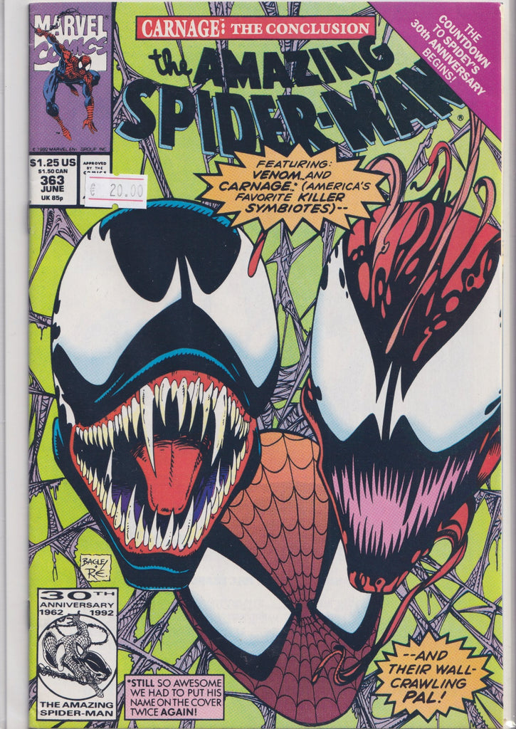 Amazing Spider-Man #363 (1992) Carnage  very Fine