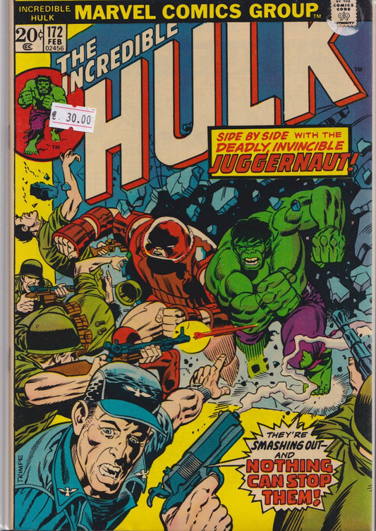 Hulk #172 (1974) Juggernaut Fine - French Comics Lovers