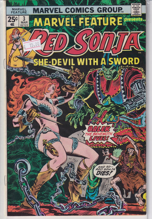 Marvel Feature # 3 :Red Sonja (1976) VF - French Comics Lovers