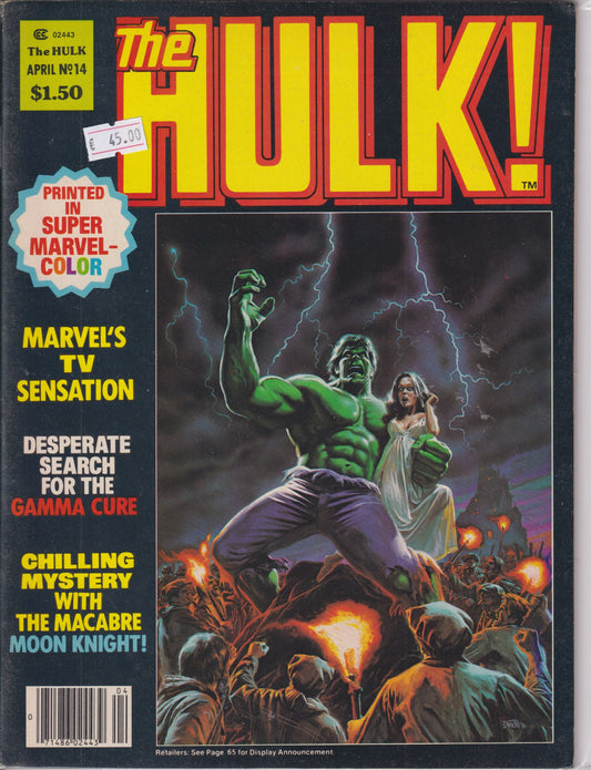 Hulk Magazine #14 (1979) Moon Knight Fine+ - French Comics Lovers