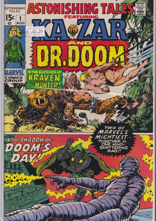 Astonishing tales #1 (1970) Doom+Ka-Zar VF - French Comics Lovers