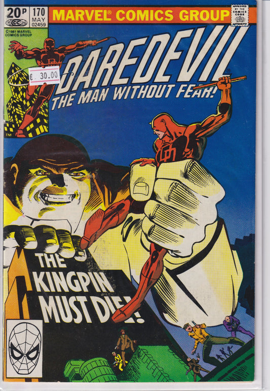 Daredevil #170 (1980) Kingpin Miller F+ - French Comics Lovers