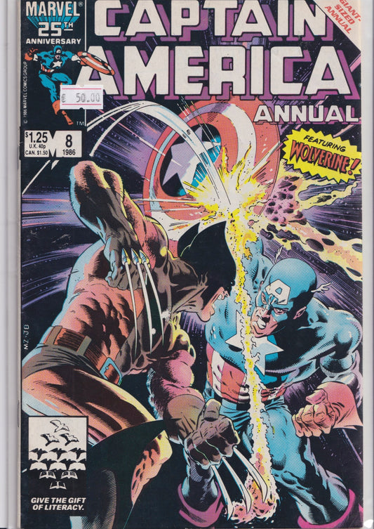 Captain America Annual #8 (1986) Cap vs Wolverine VF - French Comics Lovers