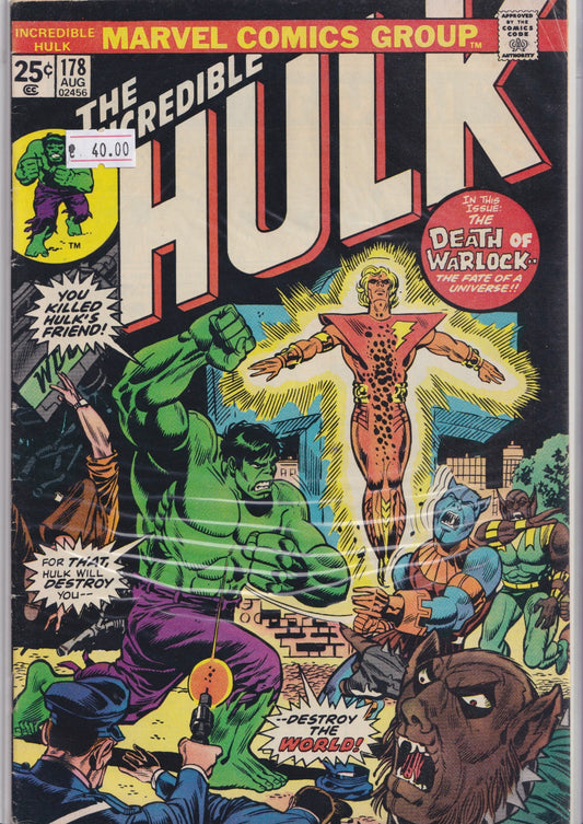 Hulk #178 (1974) Warlock Fine - French Comics Lovers