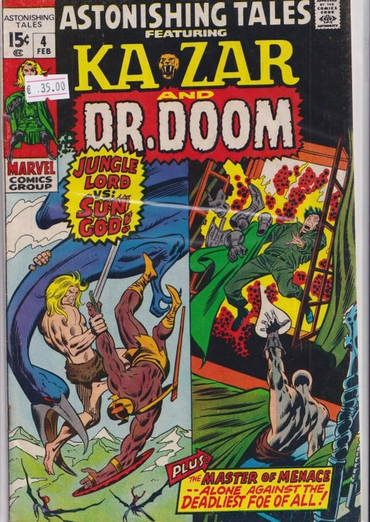 Astonishing tales #4 (1970) Doom+Ka-Zar VF - French Comics Lovers