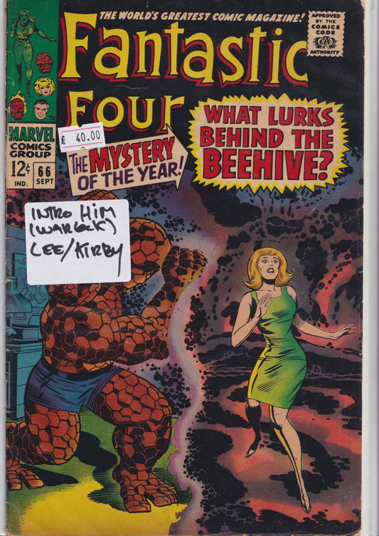 Fantastic Four Four #66 (1967) Key issue Warlock VG- - French Comics Lovers