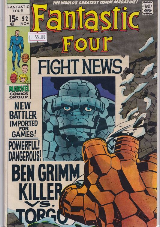 Fantastic Four Four #92 (1969) Vf - French Comics Lovers