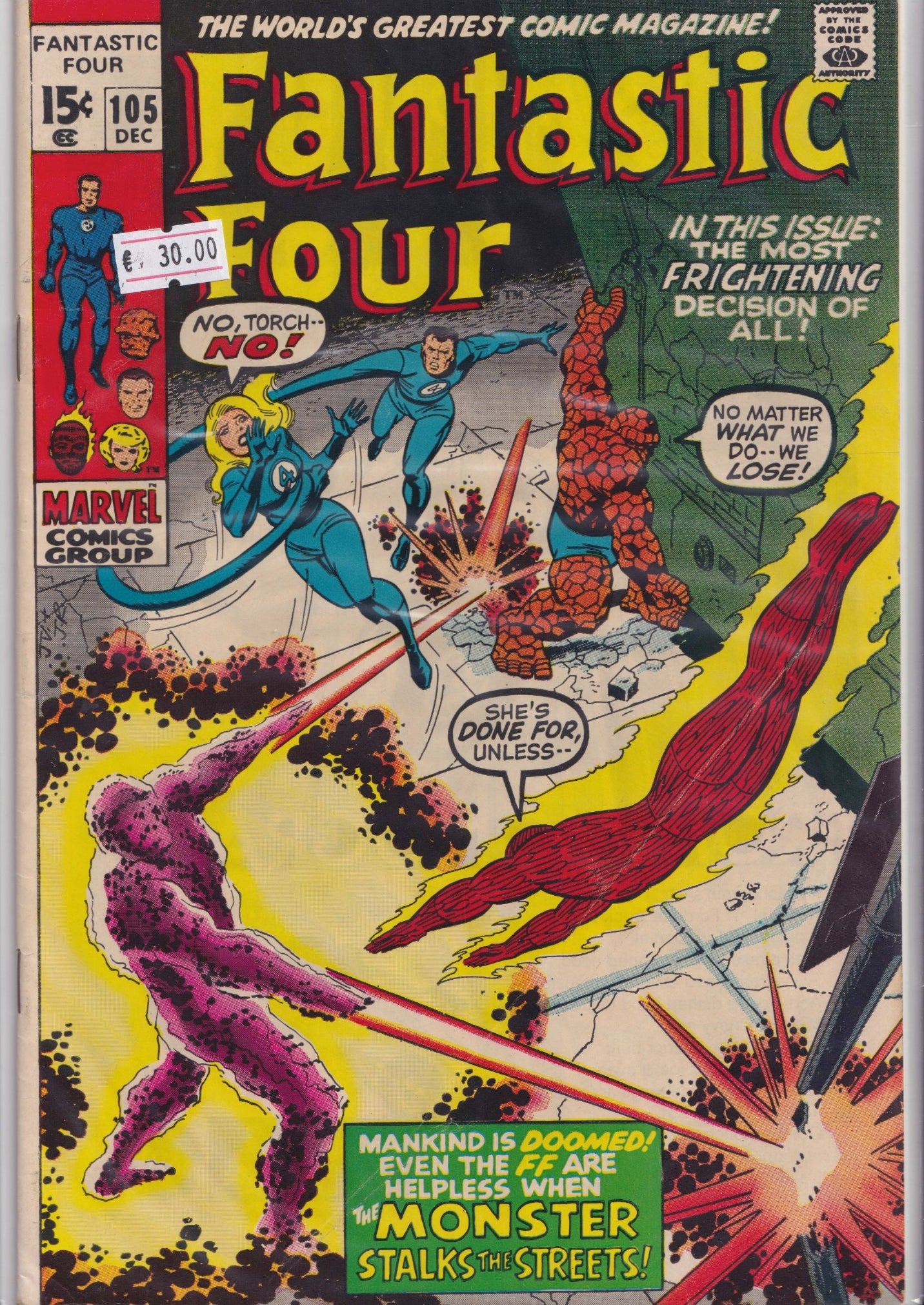 Fantastic Four Four #105 (1970) Fine+ - French Comics Lovers