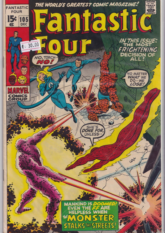Fantastic Four Four #105 (1970) Fine+ - French Comics Lovers