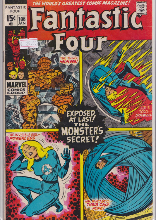 Fantastic Four Four #106 (1970) Fine - - French Comics Lovers