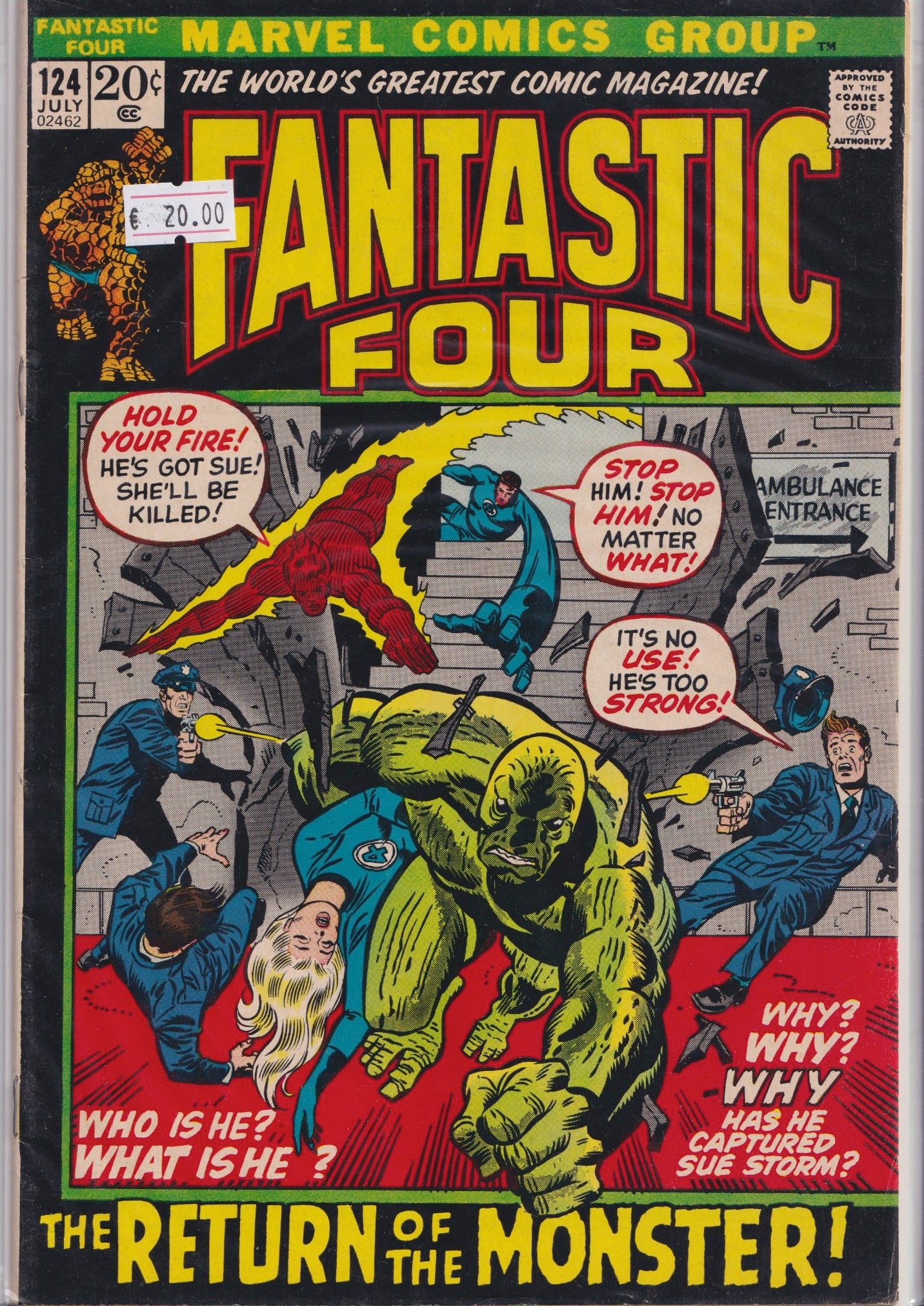 Fantastic Four #124 (1972) Fine - French Comics Lovers