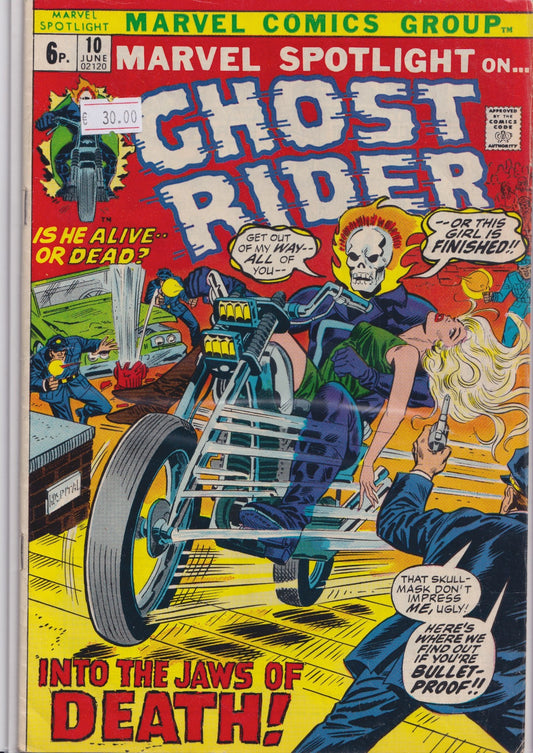 Marvel Spotlight #10 : Ghost Rider (1973) Fine - French Comics Lovers