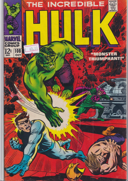 Hulk #108 (1968) vs Mandarin F- - French Comics Lovers
