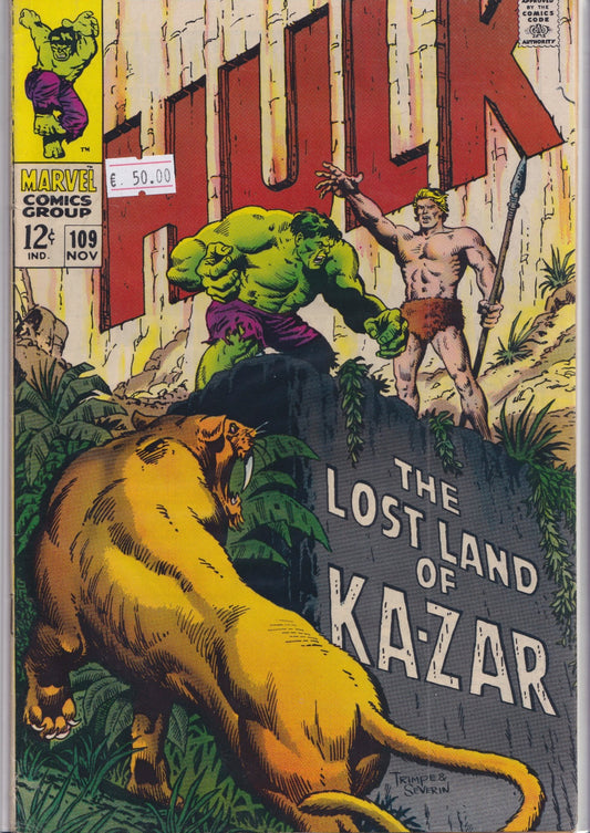 Hulk #109 (1968) vs Ka-Zar F+ - French Comics Lovers