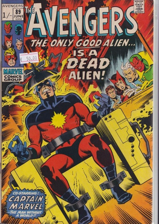 Avengers #89 (1971) Kree Srull war begins Vf - French Comics Lovers