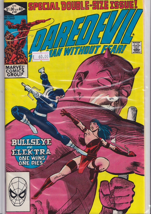 Daredevil #181 (1982) Death of Elektra VF - French Comics Lovers