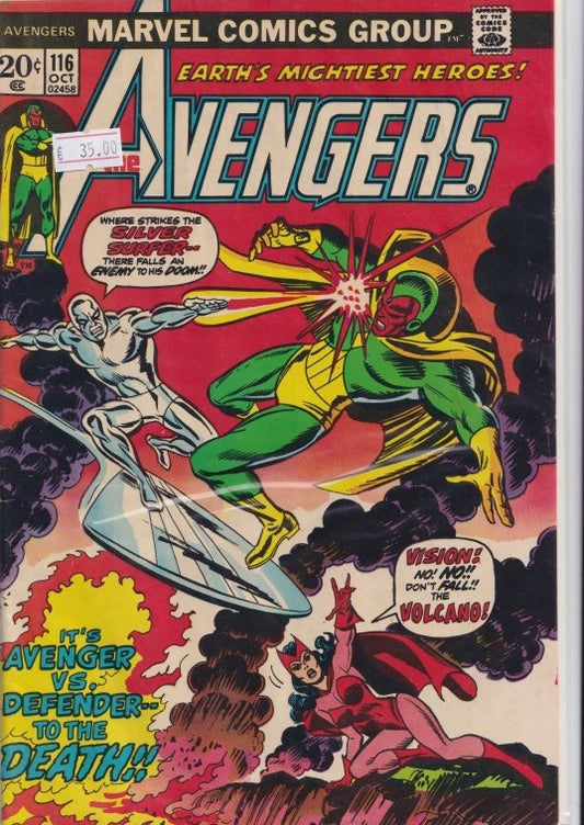 Avengers #116 (1973) Avengers-Defenders crossover Vf - French Comics Lovers