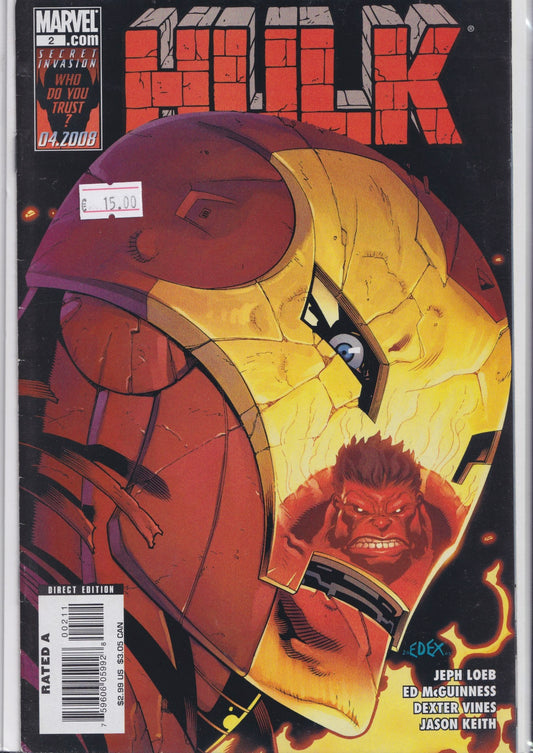 Hulk #2 (2008) 1° full Red Hulk Fine - French Comics Lovers