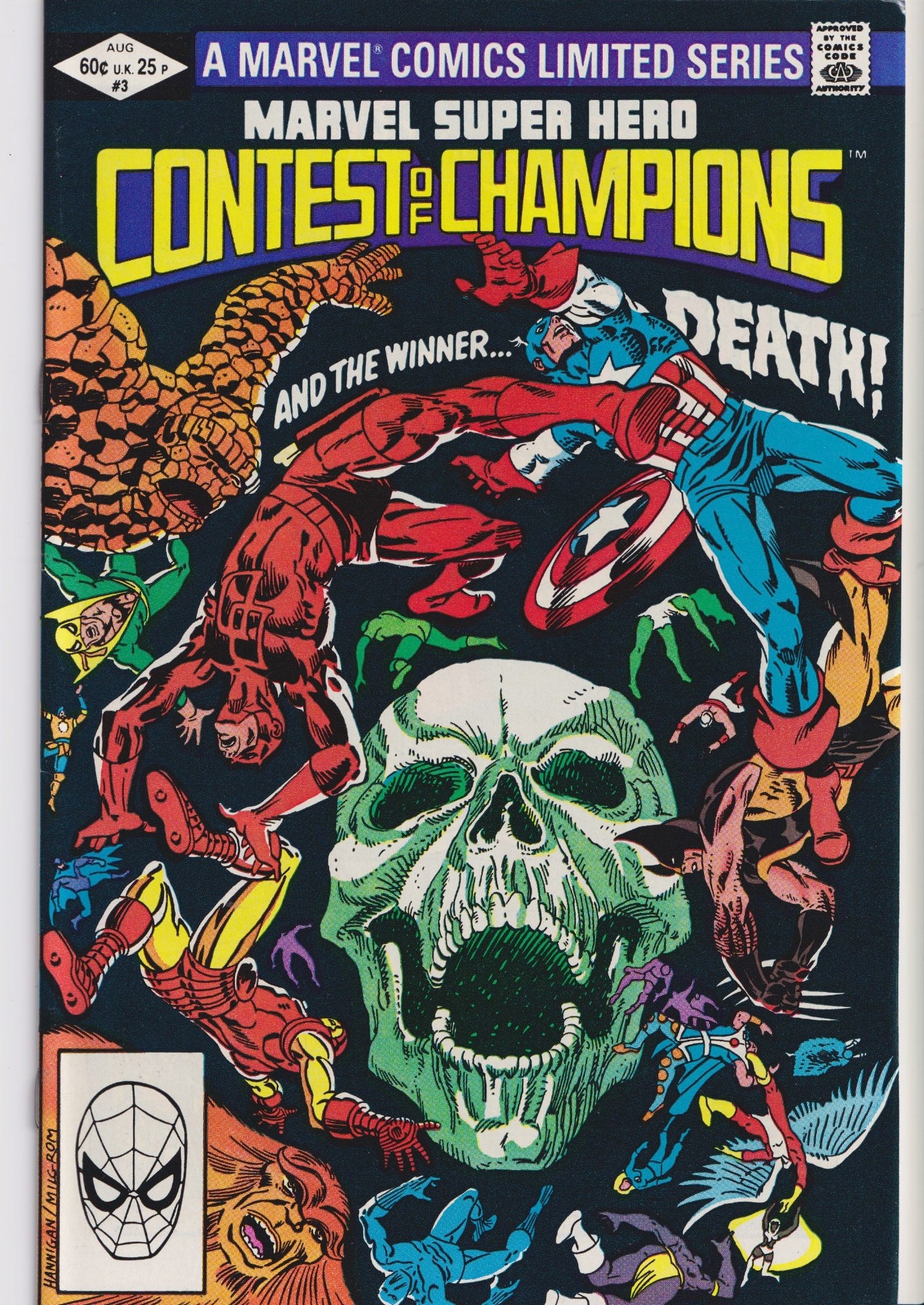 Marvel Super Hero Contest of Champions (1982) full set #1-3 Romita jr Very Fine