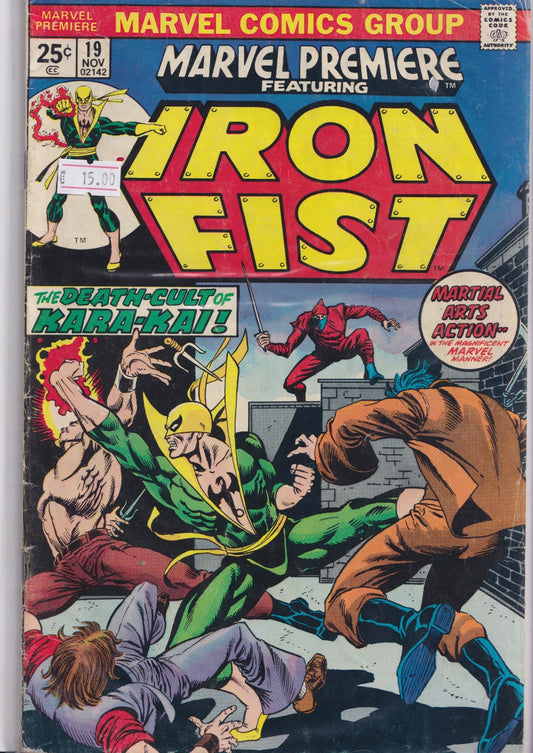 Marvel Premiere #17 (1974) Iron Fist Vg- - French Comics Lovers