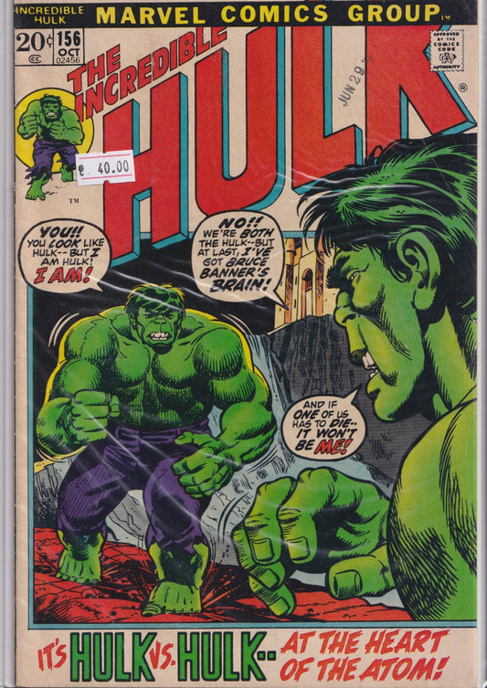 Hulk #156 (1972) Fine - French Comics Lovers