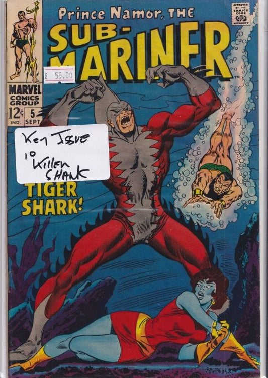 Sub-Mariner #5 (1968) 1°Tiger Shark VF - French Comics Lovers