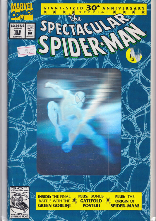 Spectacular Spider-Man #189 (1992) Hologram Cover  VF