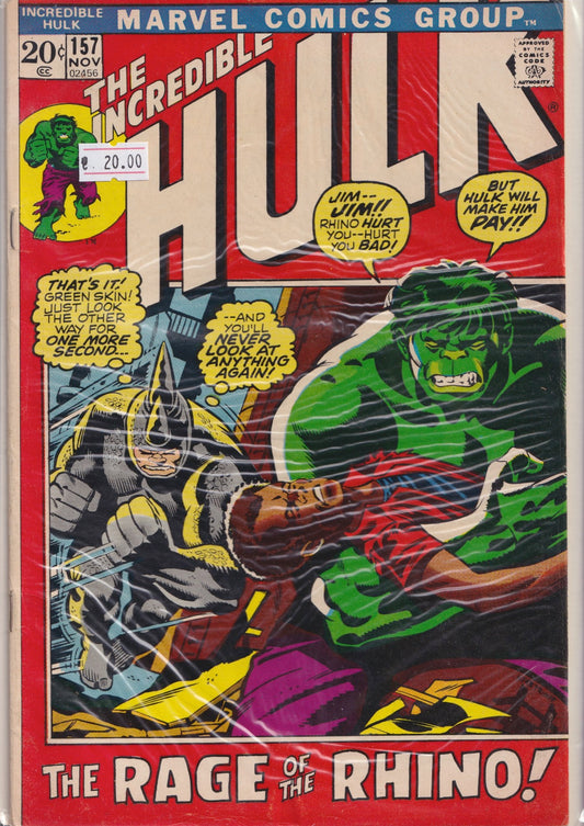 Hulk #157 (1972) Fine - French Comics Lovers