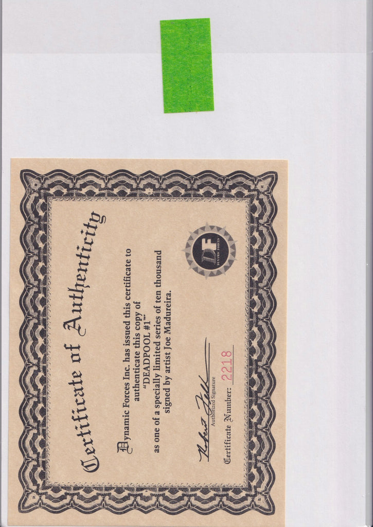 Deadpool Circle Chase #1 (1993) Signed by Joe Madureira Fine