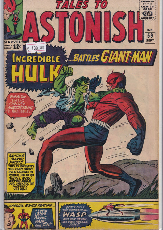 Tales to Astonish #59 (1964) 1° Hulk VG - French Comics Lovers