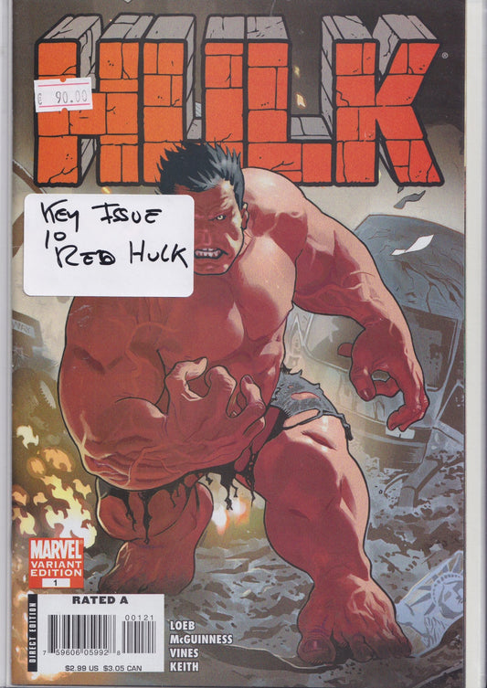 Hulk #1 Key Issue 1° (2008) Red Hulk variant VF - French Comics Lovers