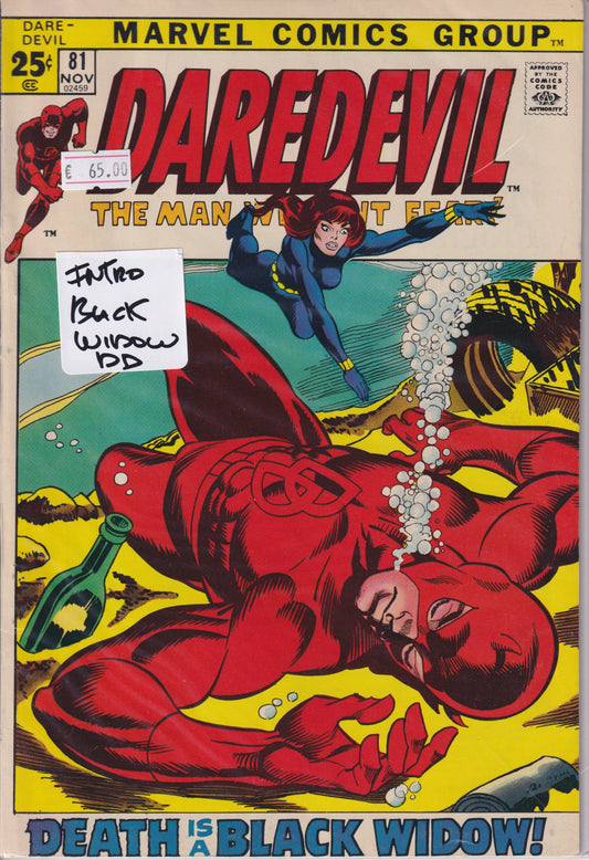 Daredevil #81 intro Black Widow - French Comics Lovers