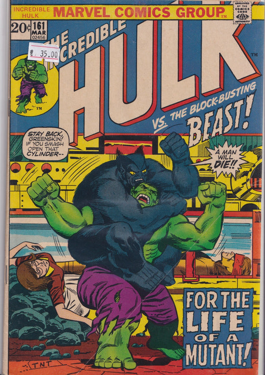Hulk #161 (1973) Mime + Beast Fine+ - French Comics Lovers