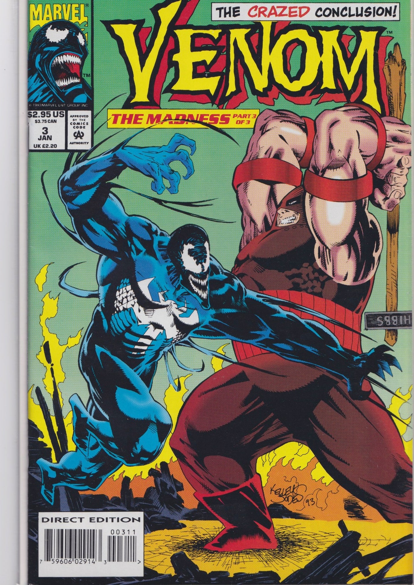 Venom the Madness  #1-3 (1993) full set  VF