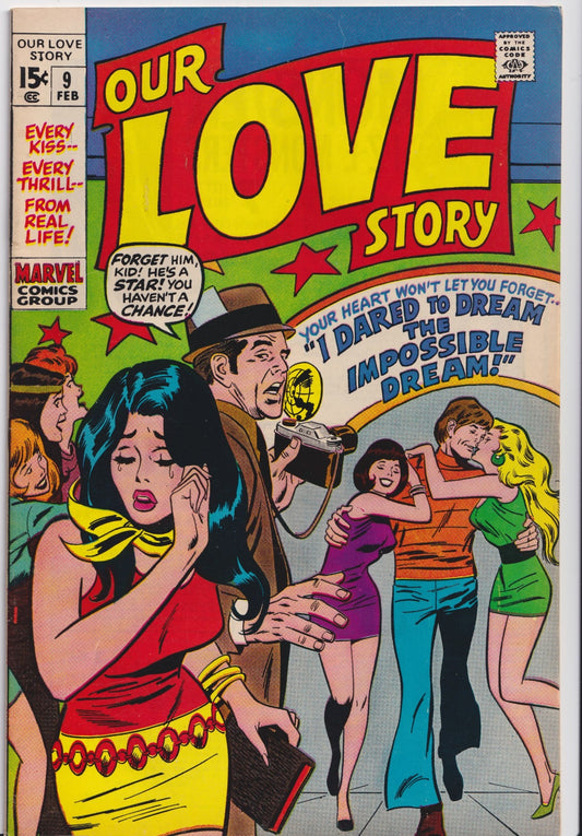 Our Love Story #9(1970) Classic Romance Busceman, Kirby art Fine
