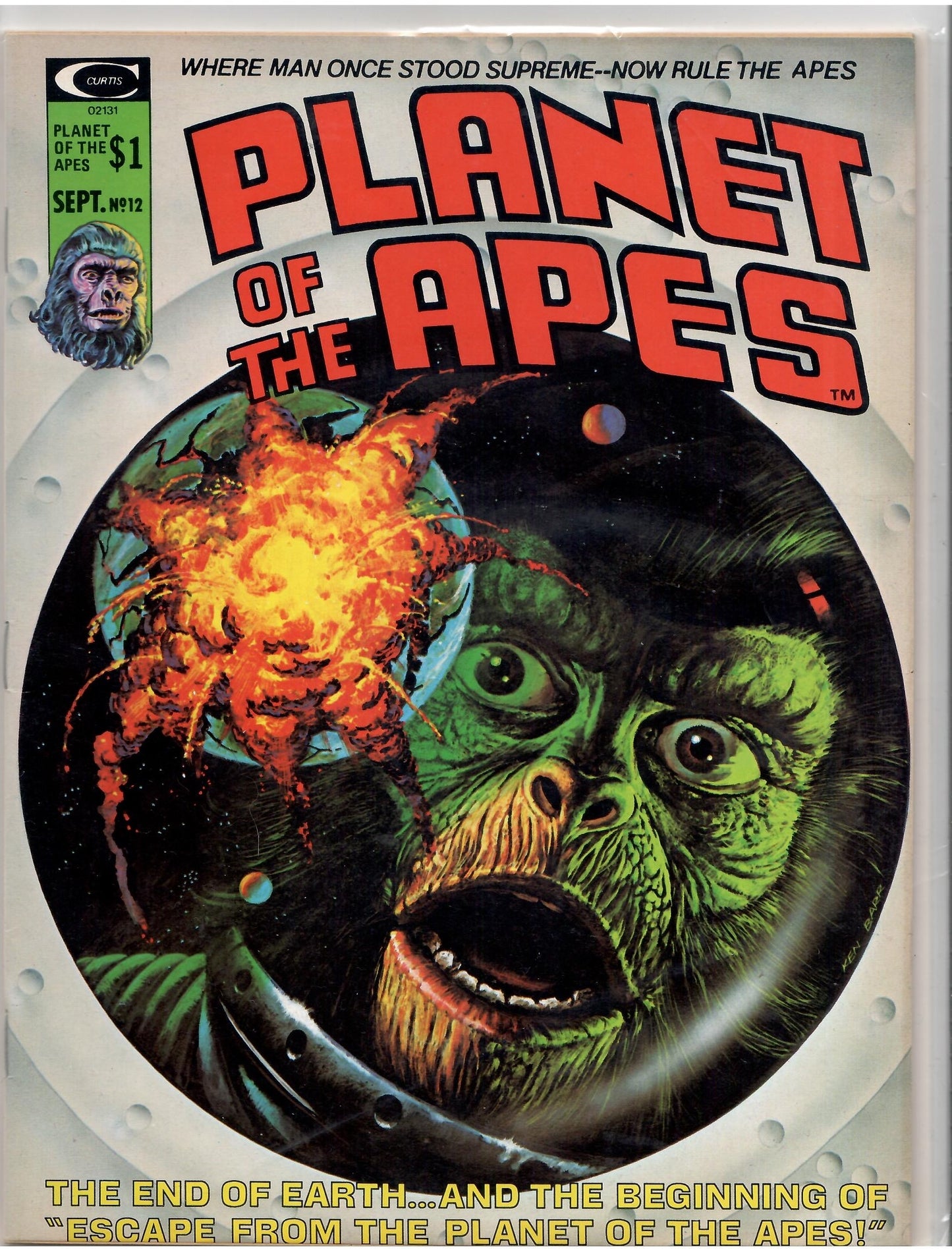 Planet of the Apes #12 (1975) Marvel Magazine Fine