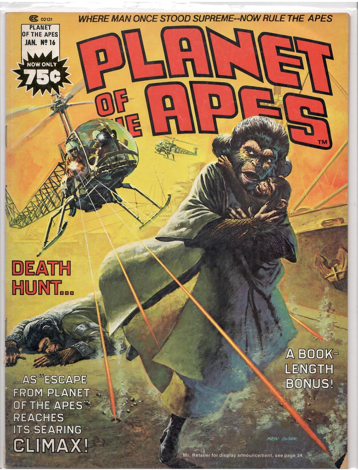 Planet of the Apes #16 (1976) Marvel Magazine Fine