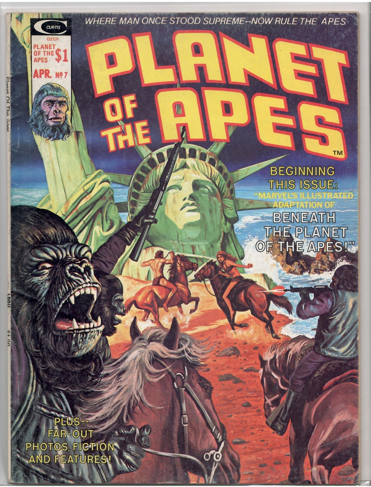 Planet of the Apes #7 (1975) Marvel Magazine Fine