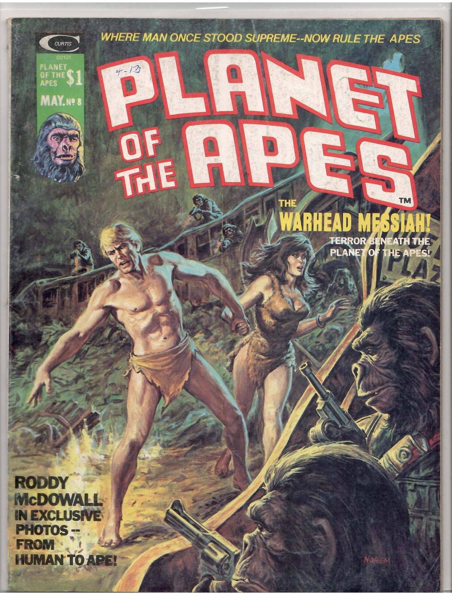 Planet of the Apes #8 (1975) Marvel Magazine Fine-