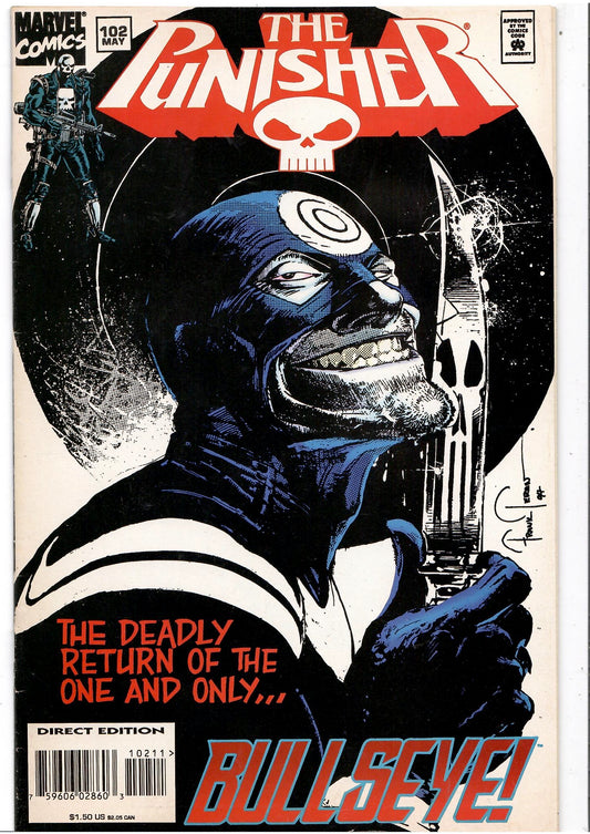 Punisher #102 (1995) rare Bullseye  cover Fine+ FCL